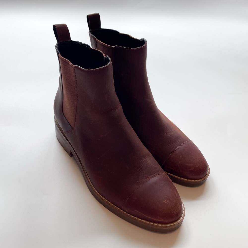 Womens Cole Haan Grand OS Brown Leather Waterproof Chelsea Boots Size 8